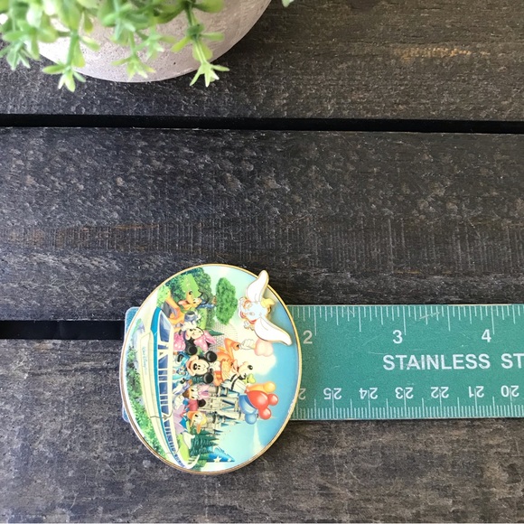 Walt Disney World Mickey & Friends on Monorail Collectible Oval Magnet 2” Metal - Picture 12 of 12